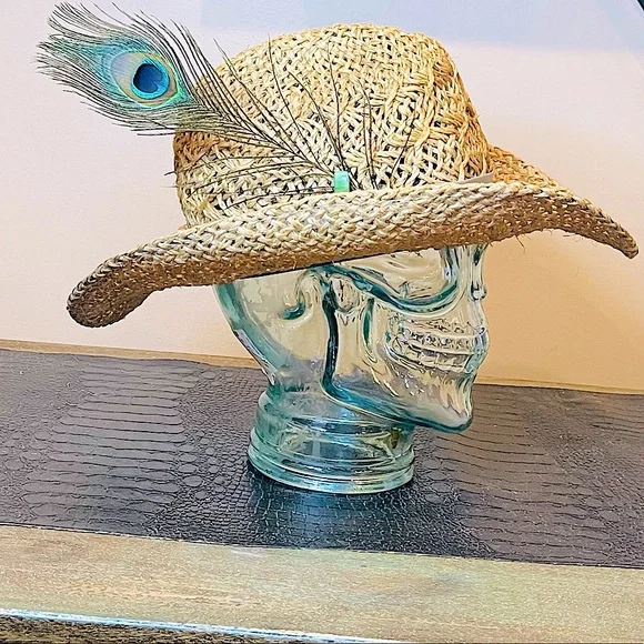 KOVA-E | Accessories | Customized Straw Fedora Hat With 